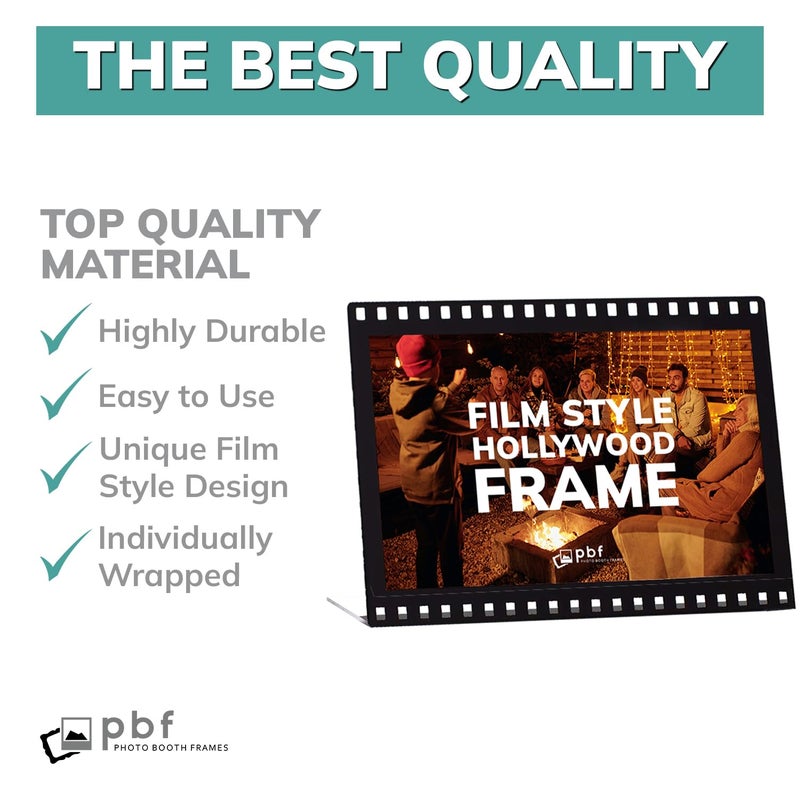 pbf PHOTO BOOTH FRAMES pbf 6x4 Acrylic Sign Holder | Horizontal Stand Up Slanted Sign Holder | Hollywood Acrylic Stand for Display | Clear Picture Frame, Menu Table Top Stand, Plastic Flyer Holder (12-Pack) - Image 4